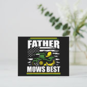 Pater Mows Best Funny Lawn Mower American Flag Fla (Stehend Vorderseite)