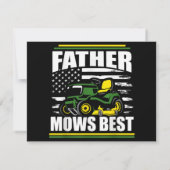 Pater Mows Best Funny Lawn Mower American Flag Fla (Rückseite)