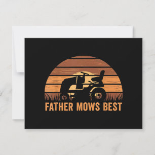 Pater Mows Best Lawn Care Vater Mowing Gardenfett Feiertagskarte