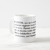 PATER NOSTER oder der unser Vater Kaffeetasse (Vorderseite Links)