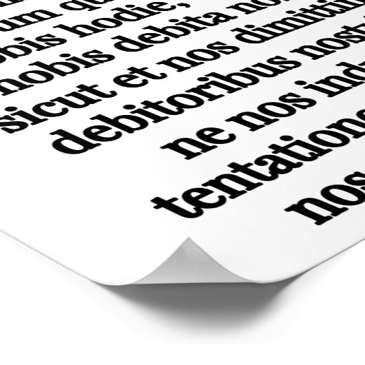 Pater Noster Poster (Ecke)