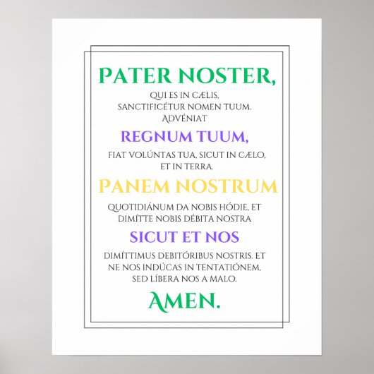 Pater Noster Print Poster (Vorne)