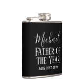 Pater of the YEAR VATER Husband Man CUSTOPM TEXT Flachmann (Rechts)