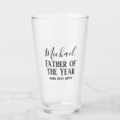 Pater of the YEAR VATER Husband Man CUSTOPM TEXT Glas (Vorderseite)