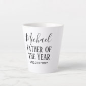 Pater of the YEAR VATER Husband Man CUSTOPM TEXT Milchtasse (Vorderseite)