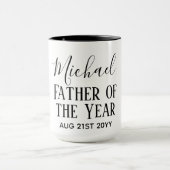 Pater of the YEAR VATER Husband Man CUSTOPM TEXT Tasse (Zentrum)