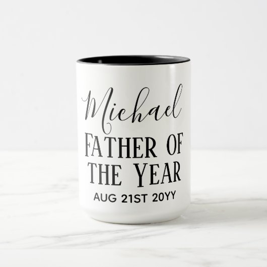 Pater of the YEAR VATER Husband Man CUSTOPM TEXT Tasse (Zentrum)