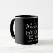 Pater of the YEAR VATER Husband Man CUSTOPM TEXT Tasse (Vorderseite Links)
