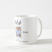Pater Papa Foto Schwarz-weiße Namen Kaffeetasse (VorderseiteRechts)