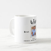 Pater Papa Foto Schwarz-weiße Namen Kaffeetasse (Vorderseite Links)