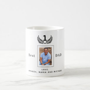 Pater Papa Foto Schwarz-weiße Namen Kaffeetasse