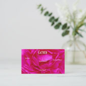 Pater Pink Rose Visitenkarte (Stehend Vorderseite)