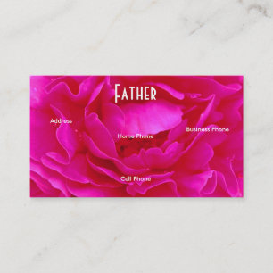 Pater Pink Rose Visitenkarte