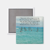 Pater Scripture Boote auf Wasser Magnet (Vorderseite/Rückseite)