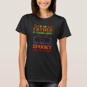 Pater sieht wütend Spooky Halloween Ghost Gra aus T-Shirt