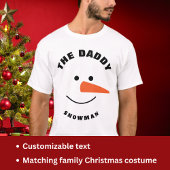 Pater Snowman Face Squad Matching Family Costume T-Shirt