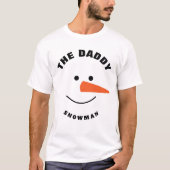 Pater Snowman Face Squad Matching Family Costume T-Shirt (Vorderseite)