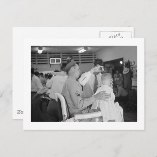 Pater Son Barber Erfahrung der 40er Jahre Postkarte (Vorne/Hinten)