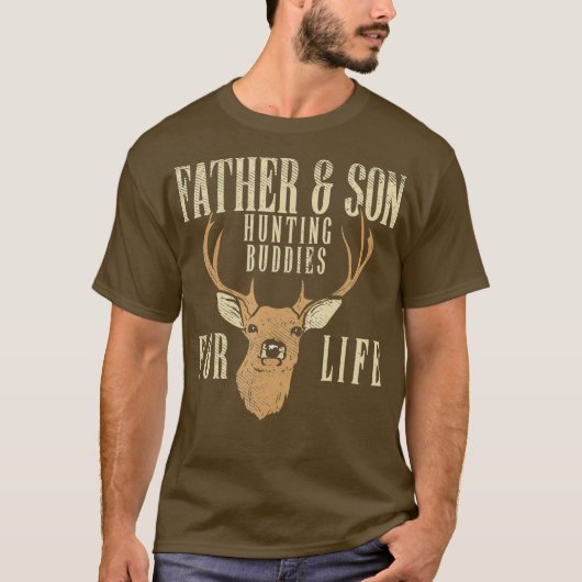 Pater Son Junting Buddies Matching Hunter Vater T-Shirt (Vorderseite)