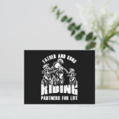 Pater Sons Riding Partners Biker Vater Motorrad Postkarte (Stehend Vorderseite)
