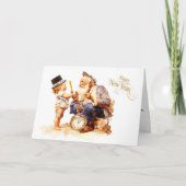 Pater Time & Baby New Year Happy Karte (Vorderseite)