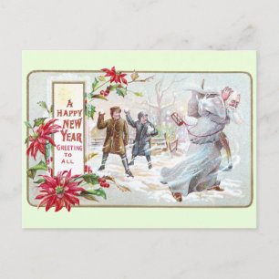 Pater Time Pellet mit Snowballs Postkarte