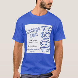 Pater Vintag limitierte Edition Jahr Blue T - Shir T-Shirt