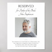 Pater von Bride Foto Rettete eine Gedenkstätte für Poster (Vorne)