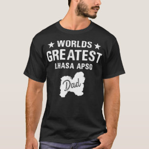 Pater Weltbest Lhasa Apso Dog Vater Paw Niedlich T-Shirt