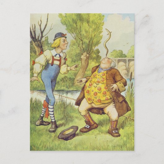 Pater William Balancing an Eel auf seiner Nase Postkarte (Vorderseite)