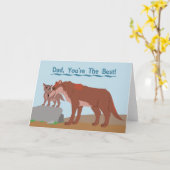 Pater Wolf und Pup Karte (Gelbe Blume)