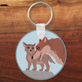 Pater Wolf und Pup Schlüsselanhänger (Vorderseite)