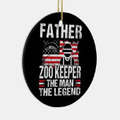 Pater Zoeper bewahrt den Mann der Legende Retro US Keramik Ornament (Rechts)