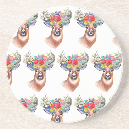 Paterna Blume Rentier Weihnachtsmagie Getränkeuntersetzer (Vorne)