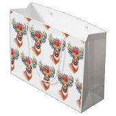 Paterna Blume Rentier Weihnachtsmagie Große Geschenktüte (Rückseite Schrägansicht)