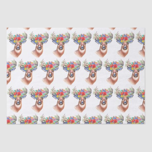 Paterna Blume Rentier Weihnachtsmagie Seidenpapier (Vorderseite)