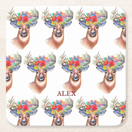 Paterna Blume Rentier Weihnachtsmagie Untersetzer (Vorderseite)