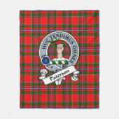 Paterson Clan Abzeichen Tartan Kariert Fleecedecke (Vorderseite)