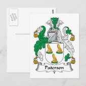 Paterson Familienwappen Postkarte (Vorne/Hinten)