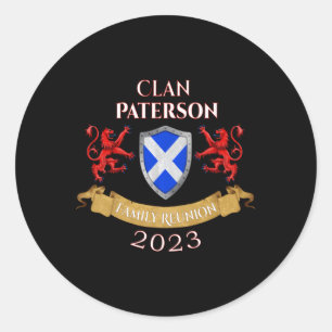 Paterson Family Wiedersehen 2023 Scottish Clan Runder Aufkleber