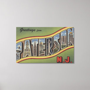 Paterson, New Jersey - Große Buchstabenszenen Leinwanddruck