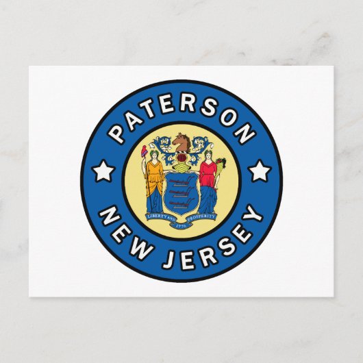 Paterson New Jersey Postkarte (Vorderseite)