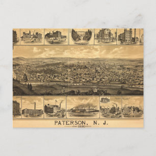 Paterson New Jersey Railroad Natürliche Sehenswürd Postkarte