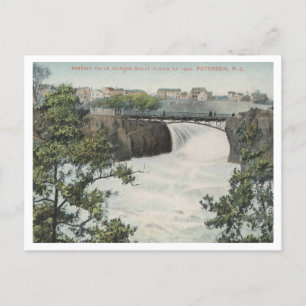 Paterson NJ, Passaic Falls, Hochwasser von 1904 Vi Postkarte