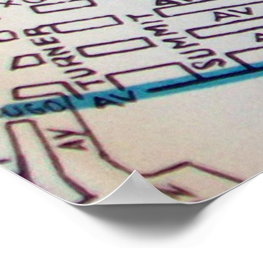 Paterson, NJ Vintag Map Poster (Ecke)