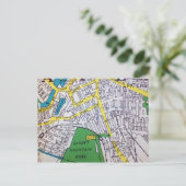 Paterson, NJ Vintag Map Postkarte (Stehend Vorderseite)