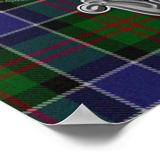 Paterson Tartan & Abzeichen Poster (Ecke)