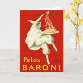 Pates Baroni Cappiello Vintage Werbung Karte (Gelbe Blume)