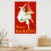 Pates Baroni Cappiello Vintage Werbung Poster (Küche)