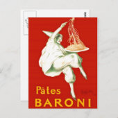 Pates Baroni Cappiello Vintage Werbung Postkarte (Vorne/Hinten)